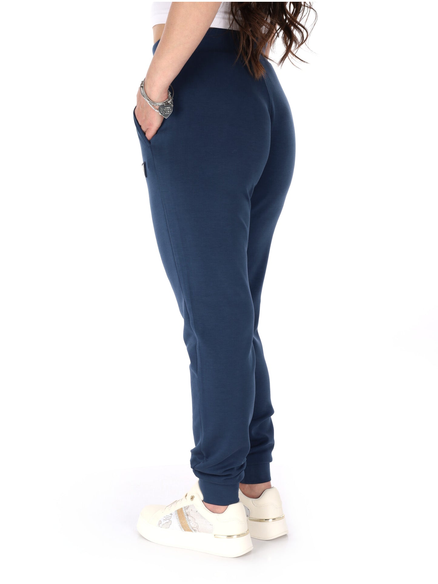 Guess Olympe pant, pantaloni jogger donna blu per attività sportive