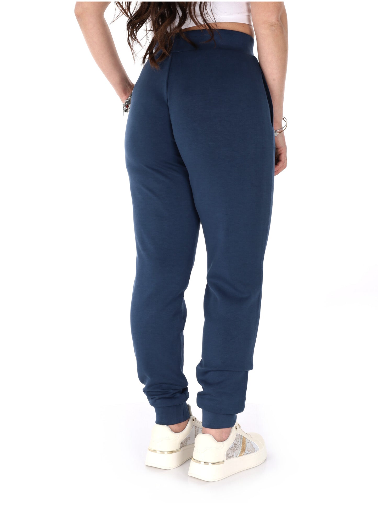 Guess Olympe pant, pantaloni jogger donna blu per attività sportive