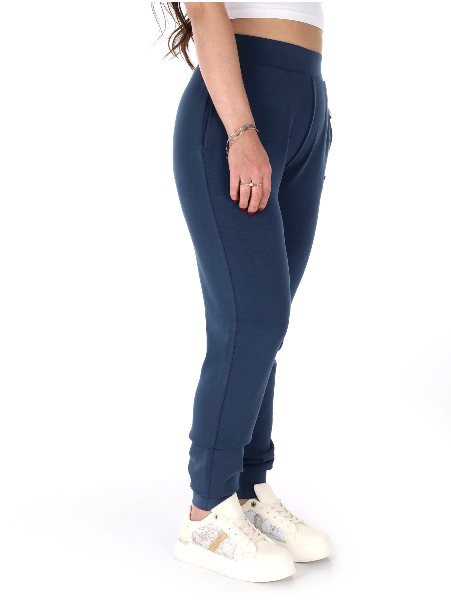 Guess Olympe pant, pantaloni jogger donna blu per attività sportive