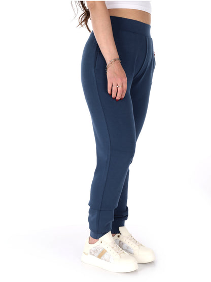 Guess Olympe pant, pantaloni jogger donna blu per attività sportive