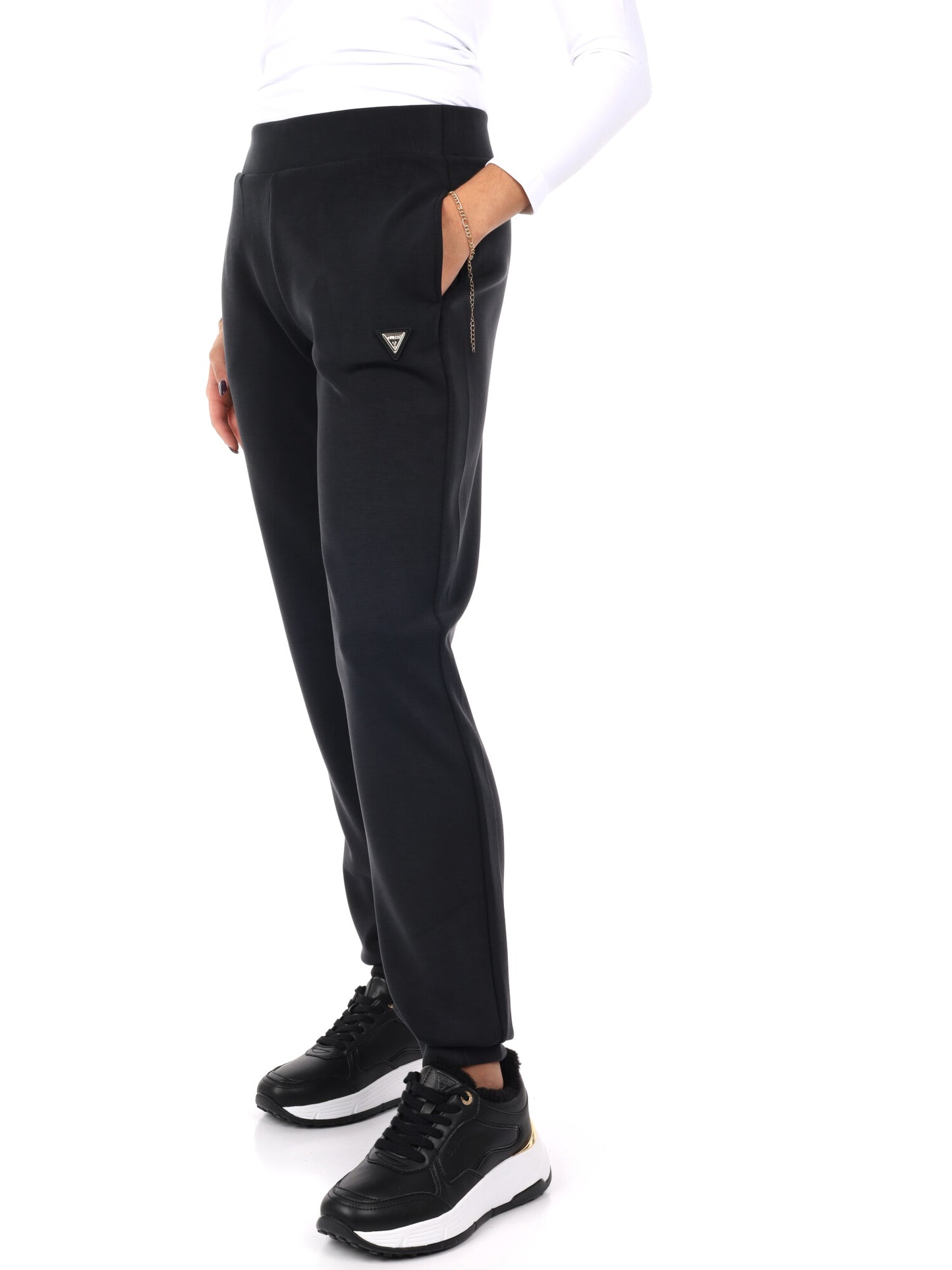 PANTALONE OLYMPE JOGGER GUESS DA DONNA NERO