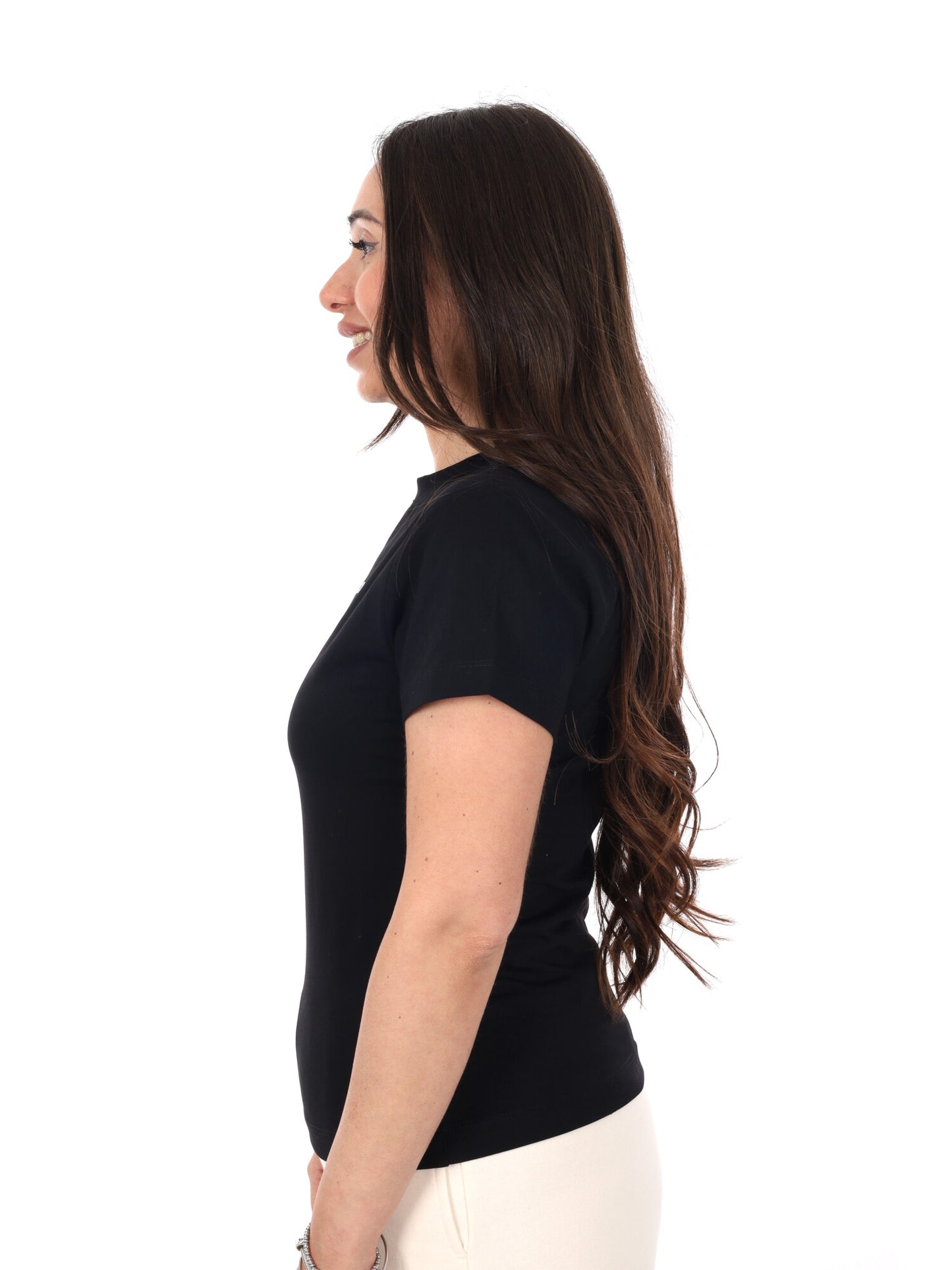 Guess Colette, t-shirt donna a maniche corte nera