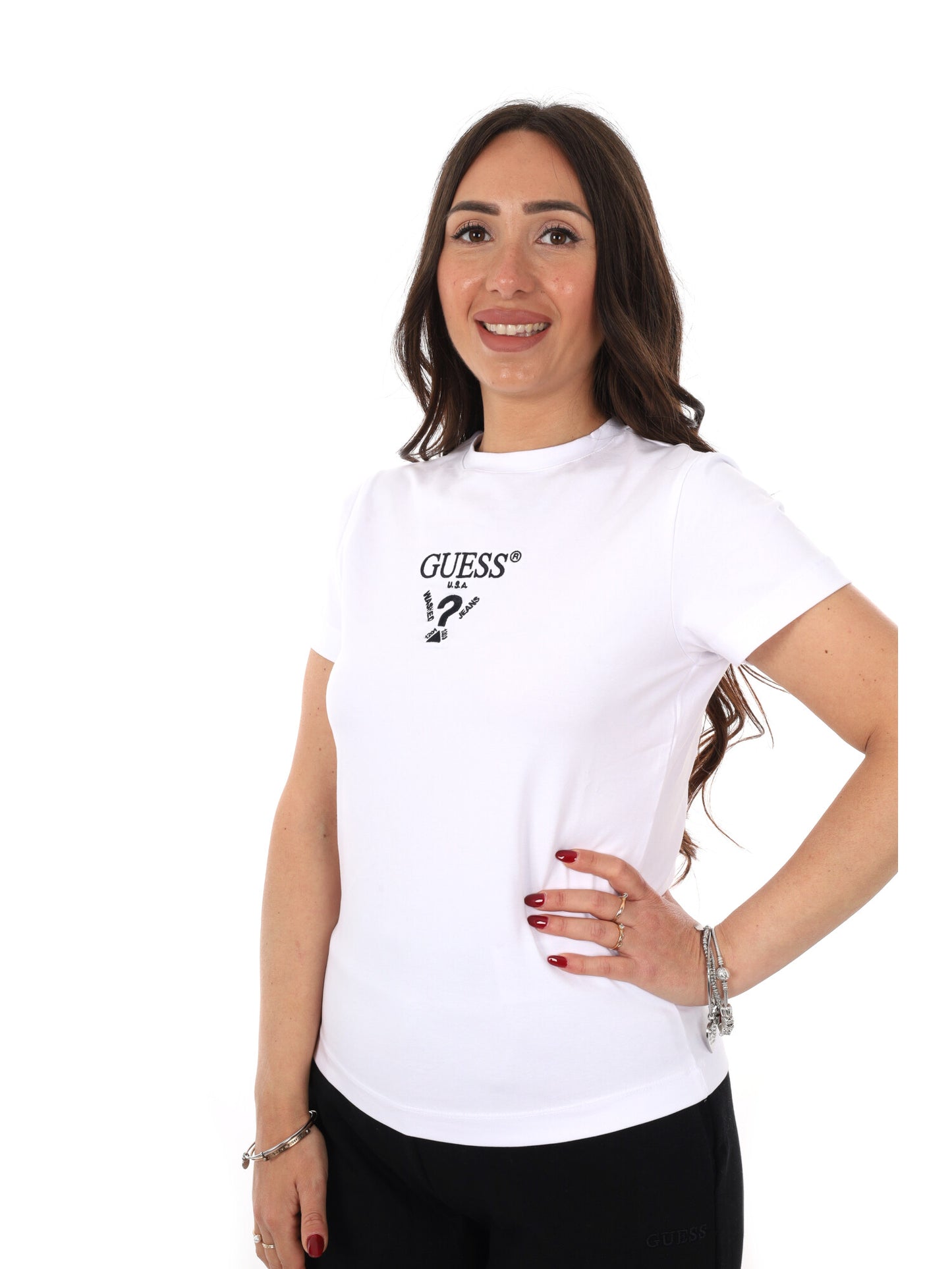 Guess Colette, t-shirt maniche corte da donna in bianco