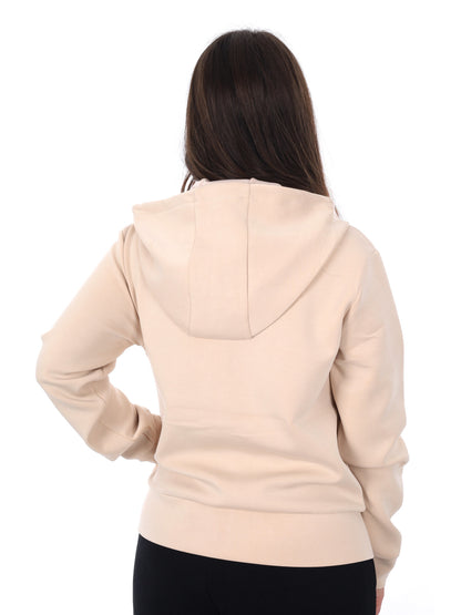 Guess Olympe fullzip, felpa con cappuccio donna beige