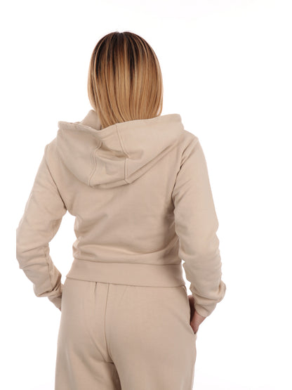 FELPA PRIMULA CON FULL ZIP GUESS DA DONNA CEMENTO