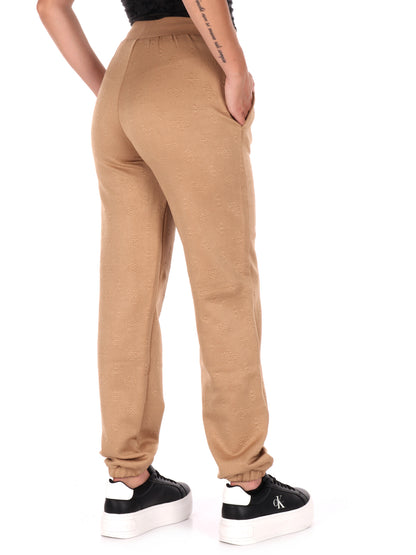 PANTALONE JOGGER PEONY CON STAMPA 3D GUESS DA DONNA SABBIA