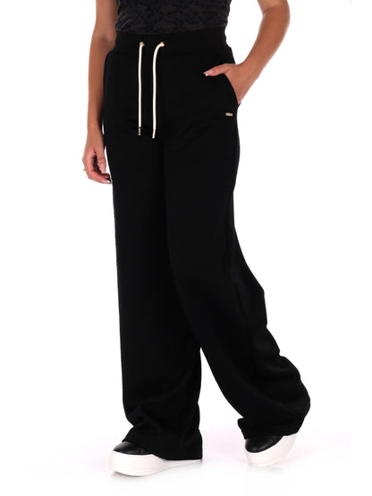 PANTALONE PEONY CON STAMPA 3D GUESS DA DONNA NERO