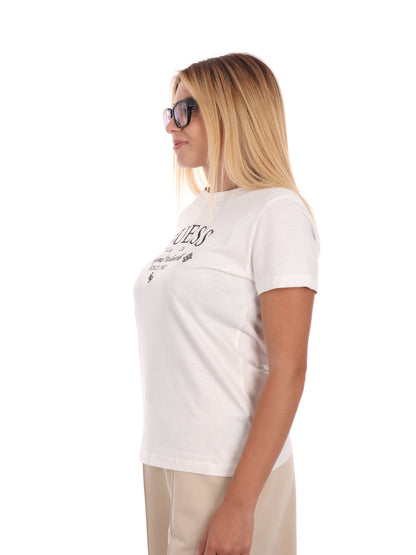 T-SHIRT GLORIA GUESS DA DONNA PANNA