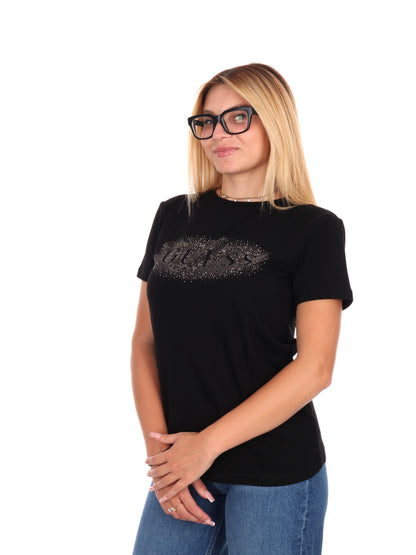 T-SHIRT INGRID GUESS DA DONNA NERO