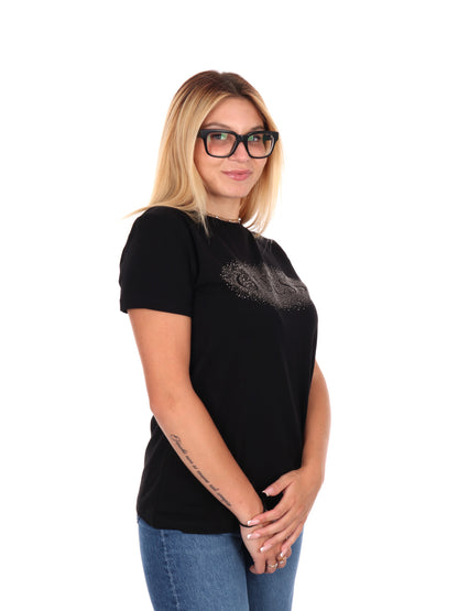 T-SHIRT INGRID GUESS DA DONNA NERO
