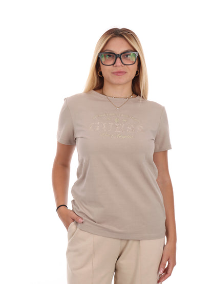 T-SHIRT MARINA GUESS DA DONNA TAUPE