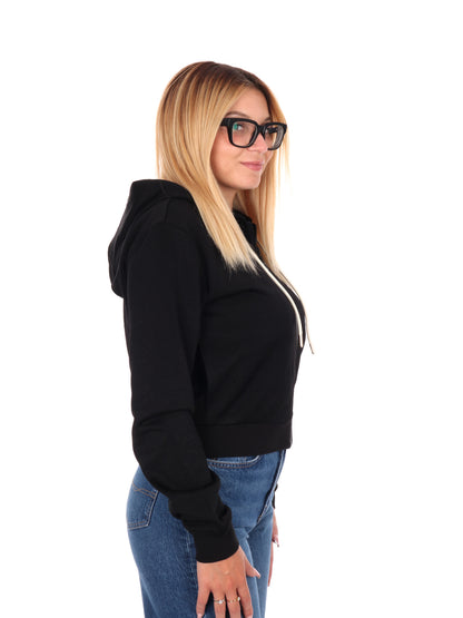 FELPA PEONY CON FULL ZIP GUESS DA DONNA NERO