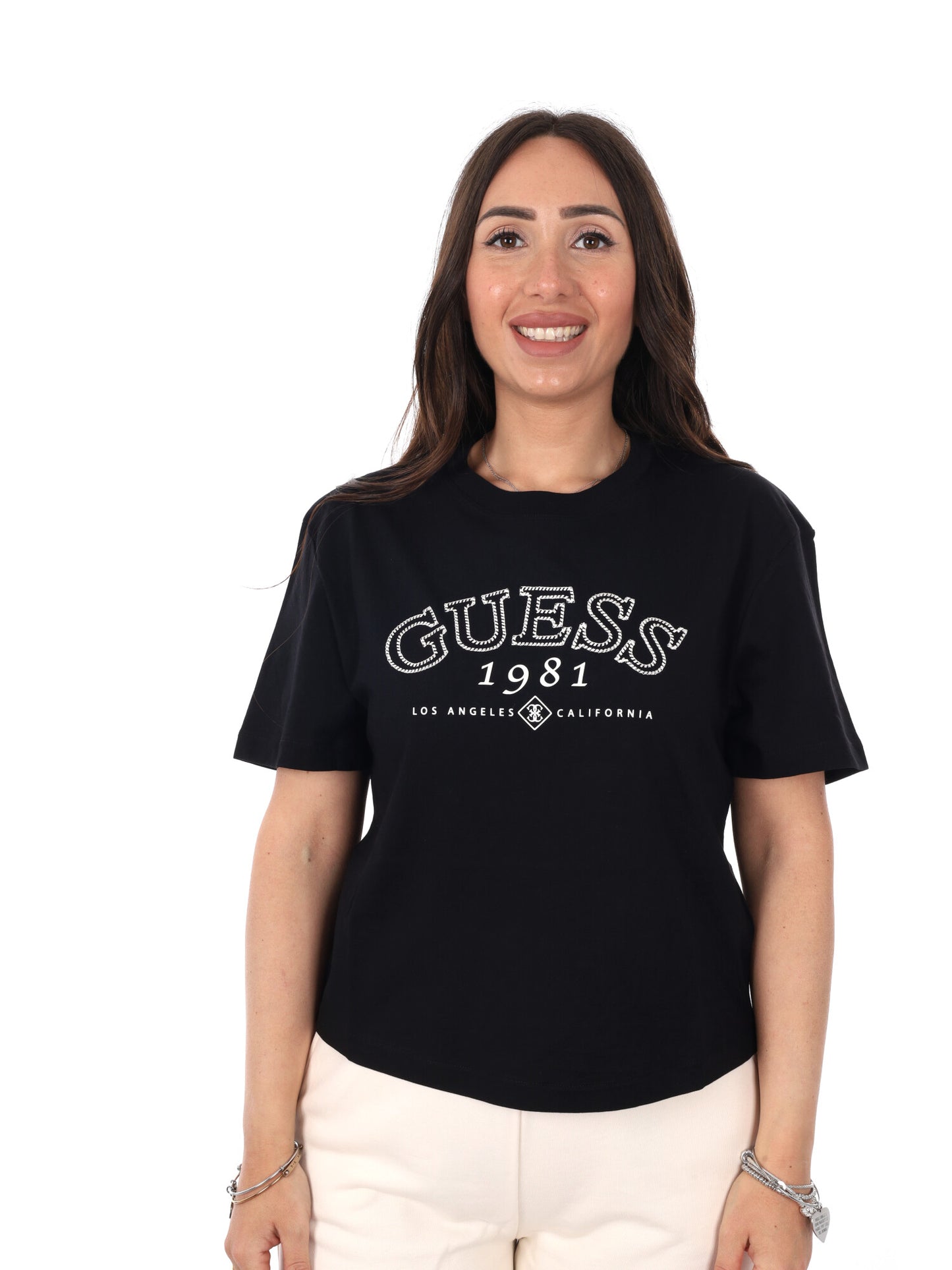 Guess Arianna, t-shirt maniche corte da Donna nera