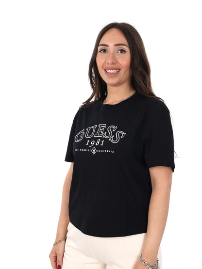 Guess Arianna, t-shirt maniche corte da Donna nera