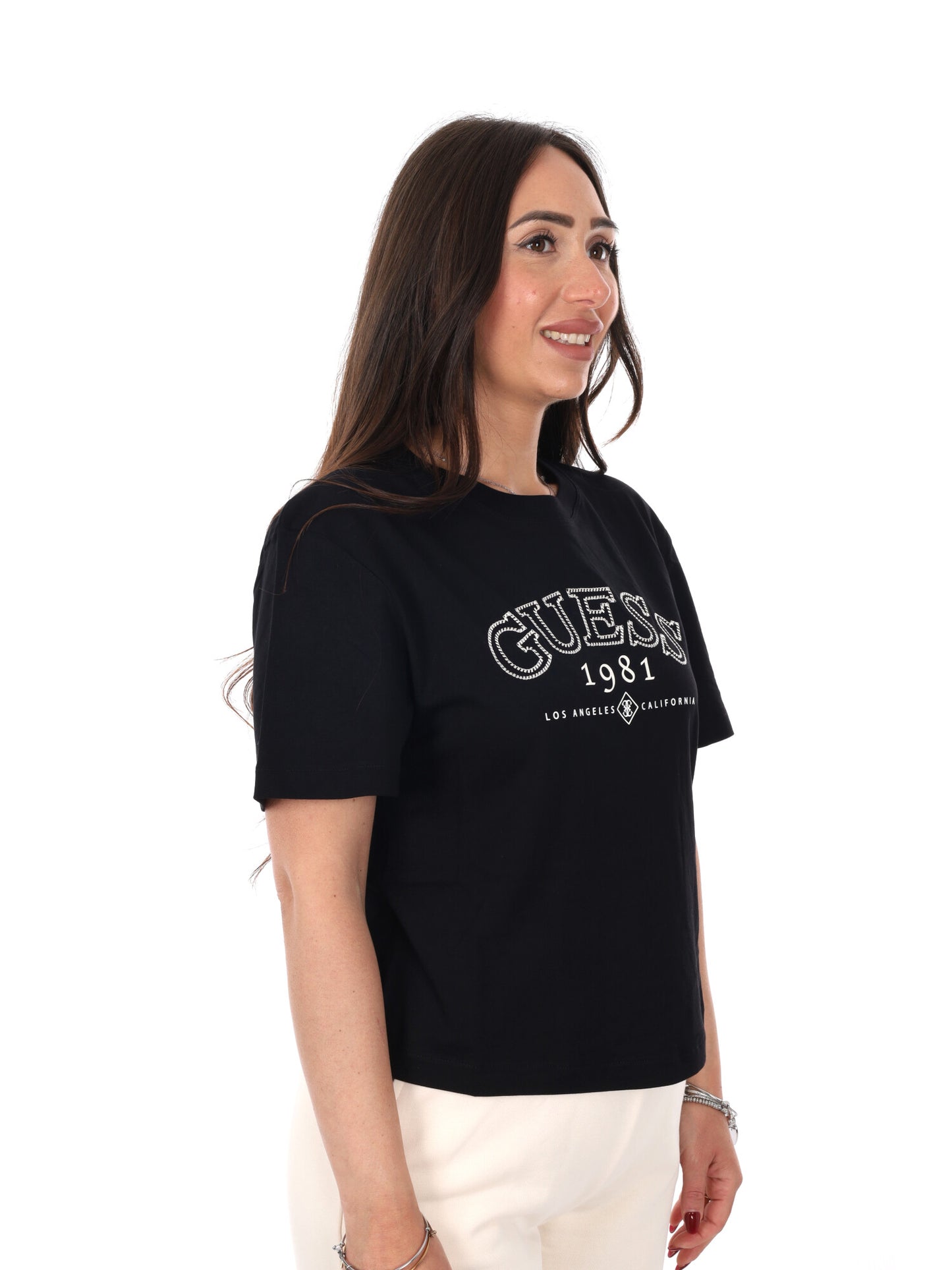 Guess Arianna, t-shirt maniche corte da Donna nera