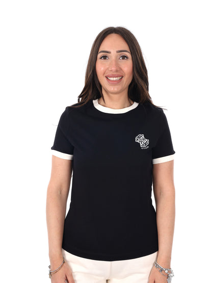 Guess Greta, t-shirt girocollo da donna nera
