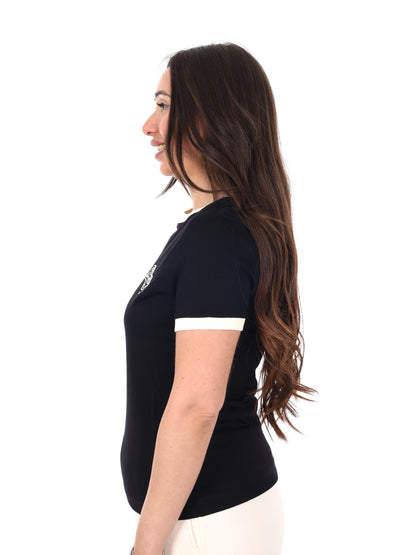 Guess Greta, t-shirt girocollo da donna nera