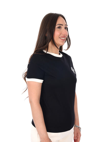 Guess Greta, t-shirt girocollo da donna nera