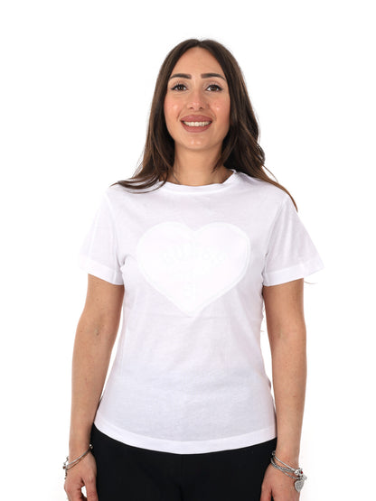 Guess Lison, t-shirt donna a maniche corte bianca