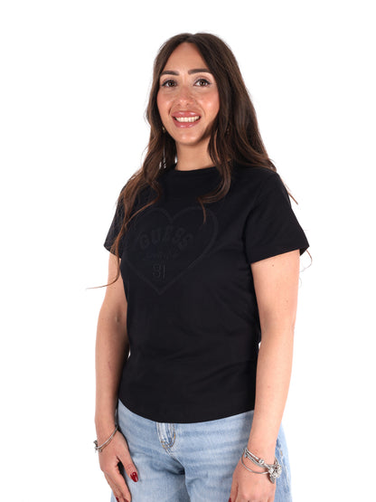 Guess Lison, T-shirt maniche corte da donna in nero