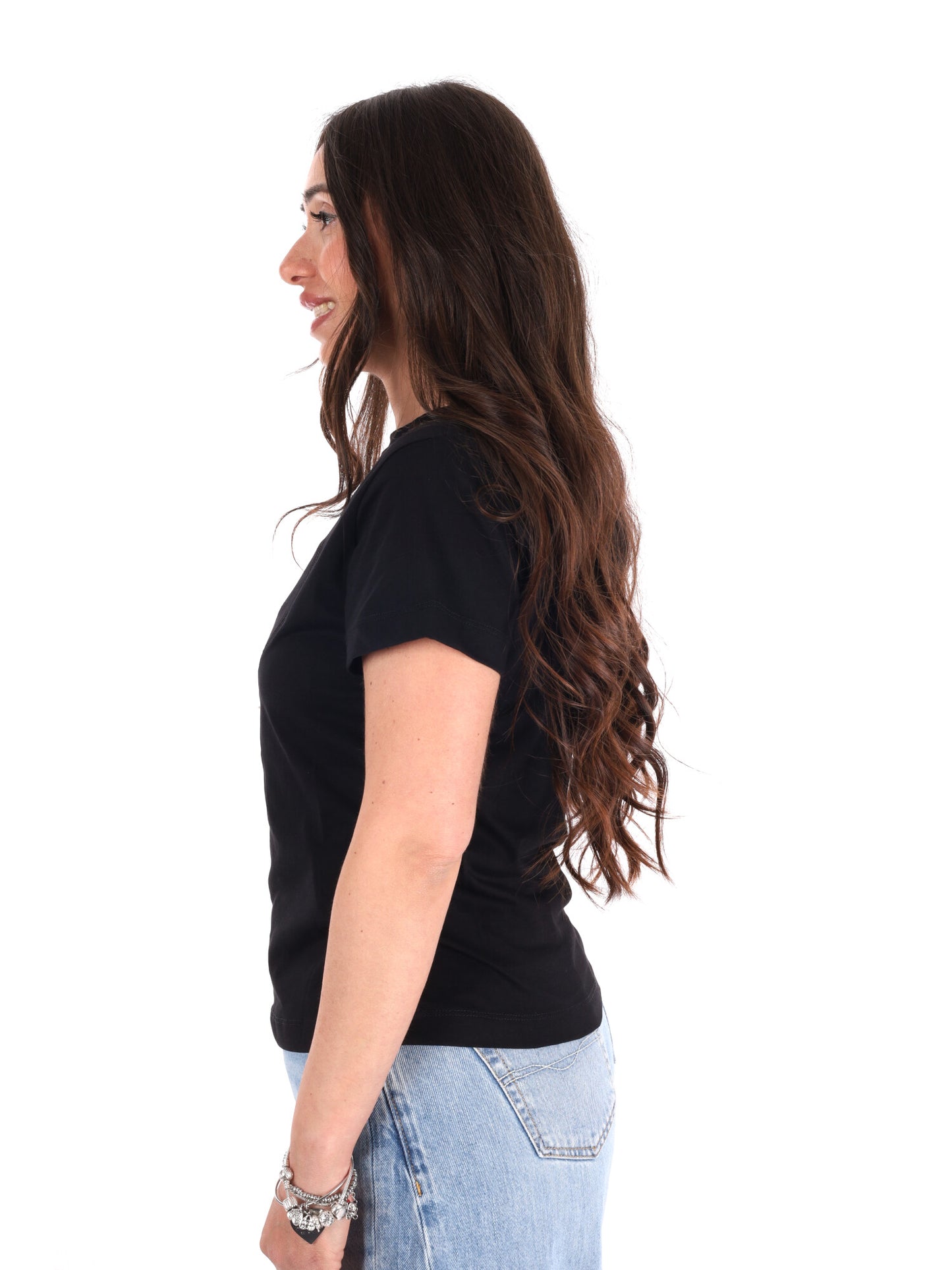 Guess Lison, T-shirt maniche corte da donna in nero