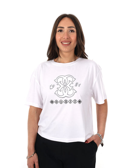 Guess Gabi t-shirt donna bianca in viscosa e elastan