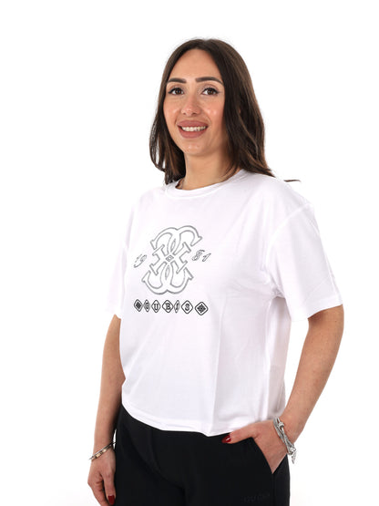 Guess Gabi t-shirt donna bianca in viscosa e elastan