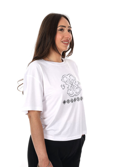 Guess Gabi t-shirt donna bianca in viscosa e elastan