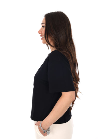 Guess Gabi t-shirt a maniche corte da donna in nero
