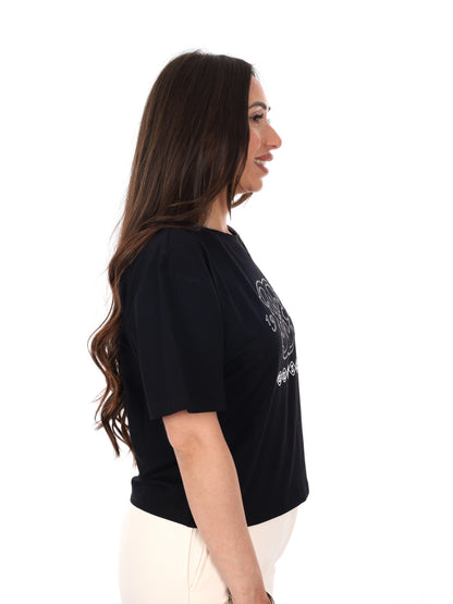Guess Gabi t-shirt a maniche corte da donna in nero