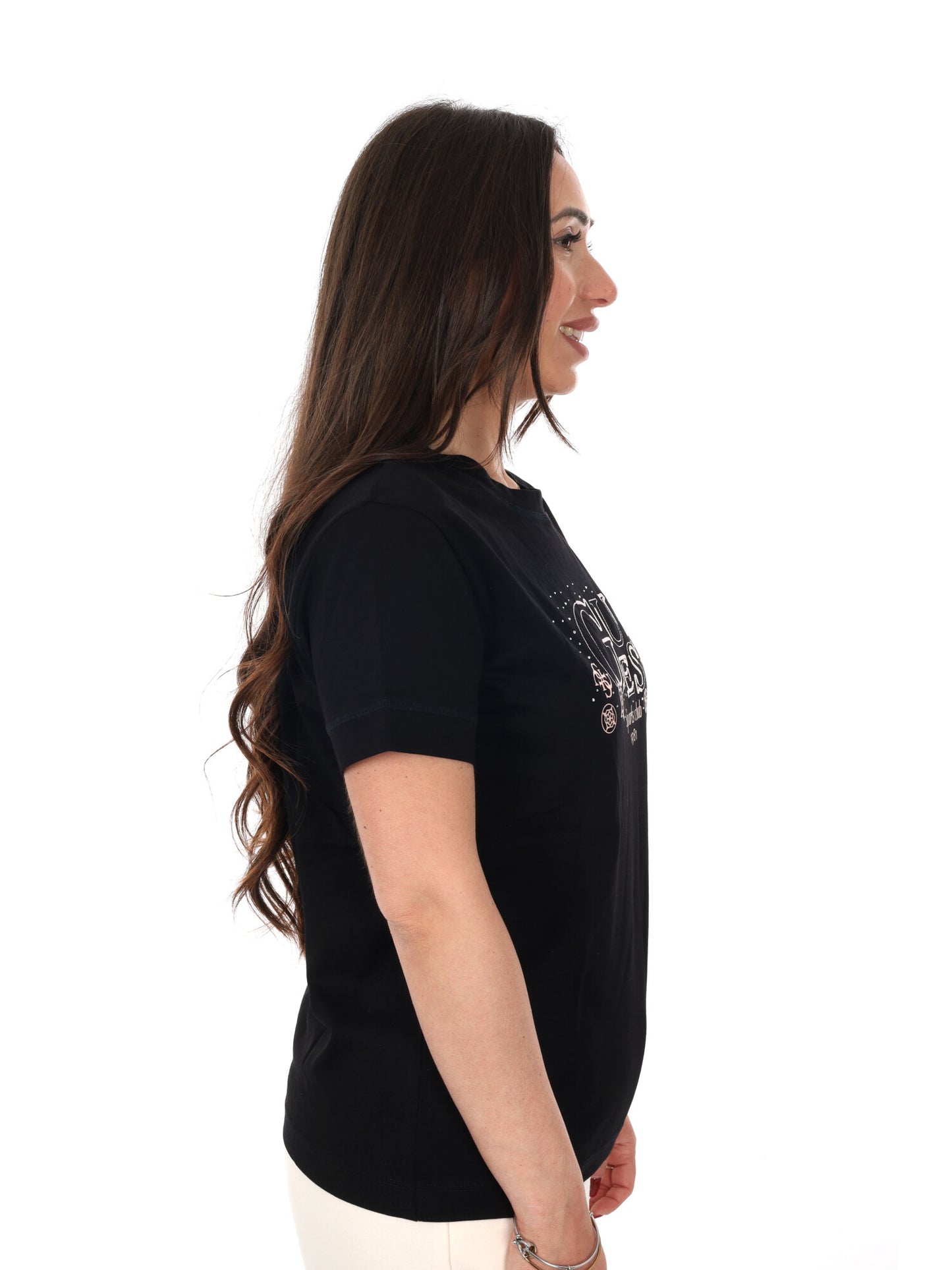 Guess Solange, t-shirt maniche corte da Donna nera
