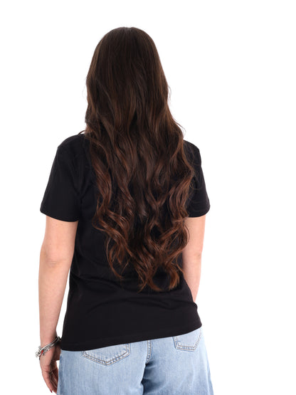 Guess Romy T-shirt donna nera con dettaglio strass