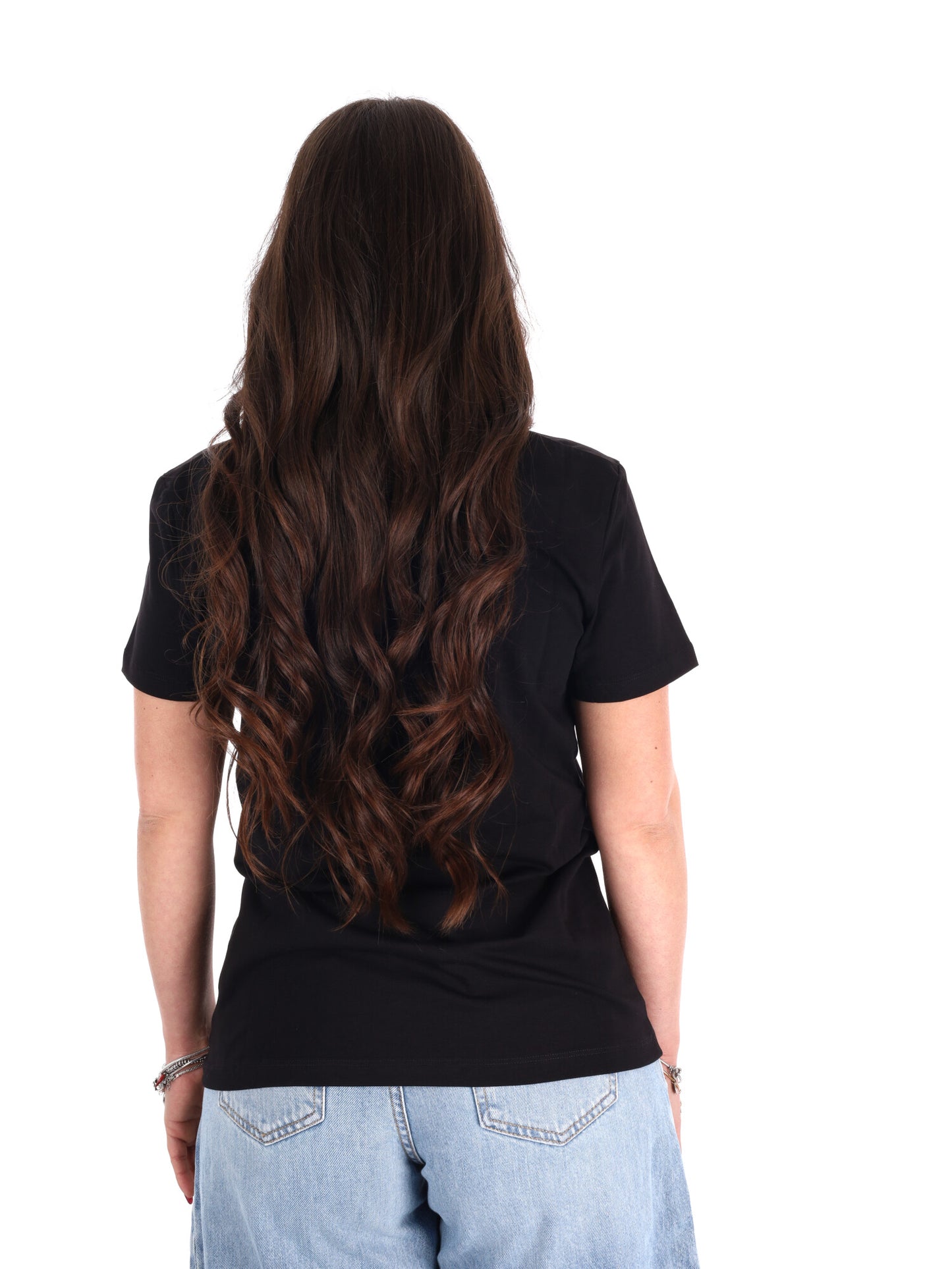 Guess Romy T-shirt donna nera con dettaglio strass