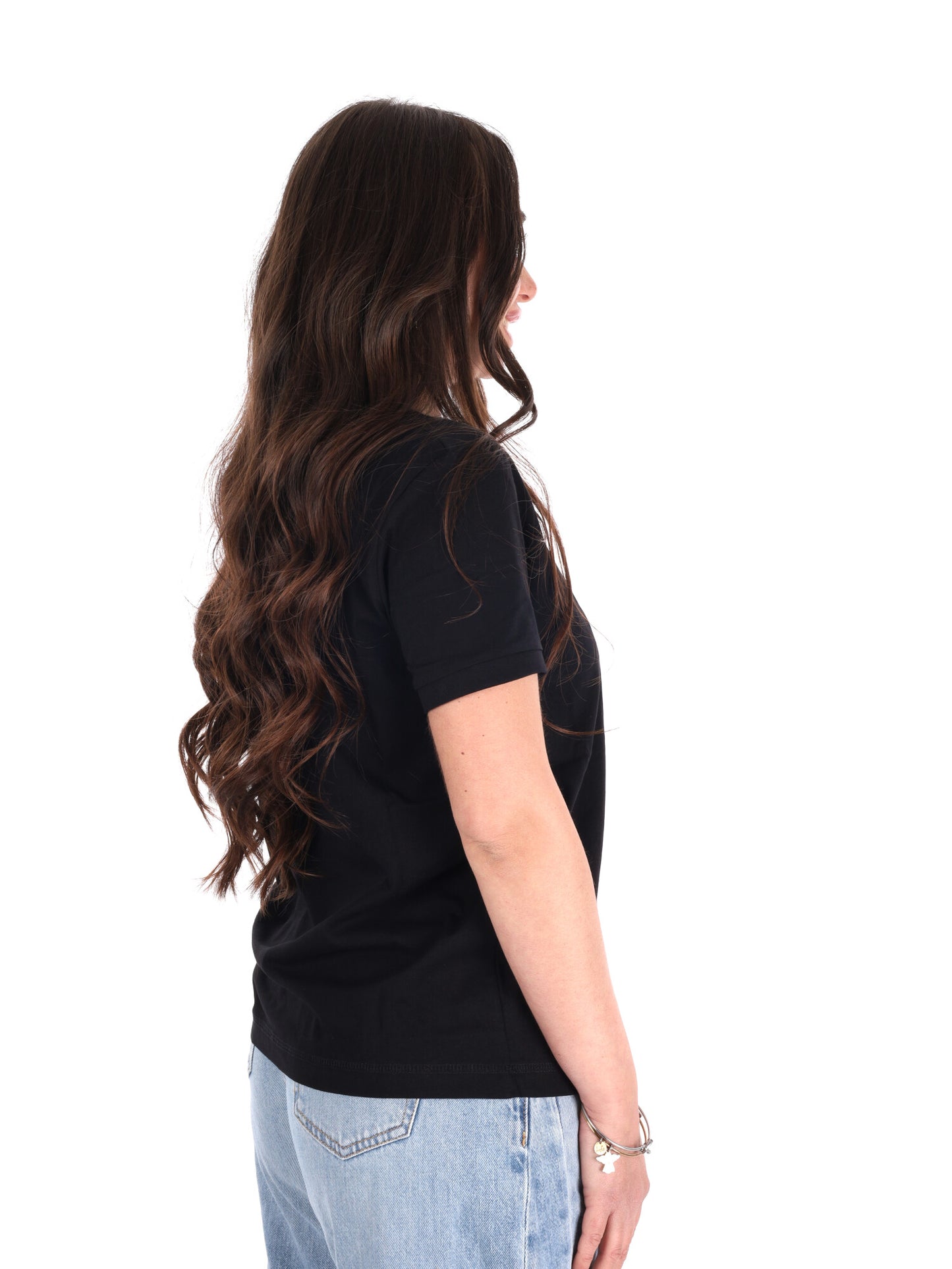 T-shirt maniche corte Guess Andrea da donna in nero