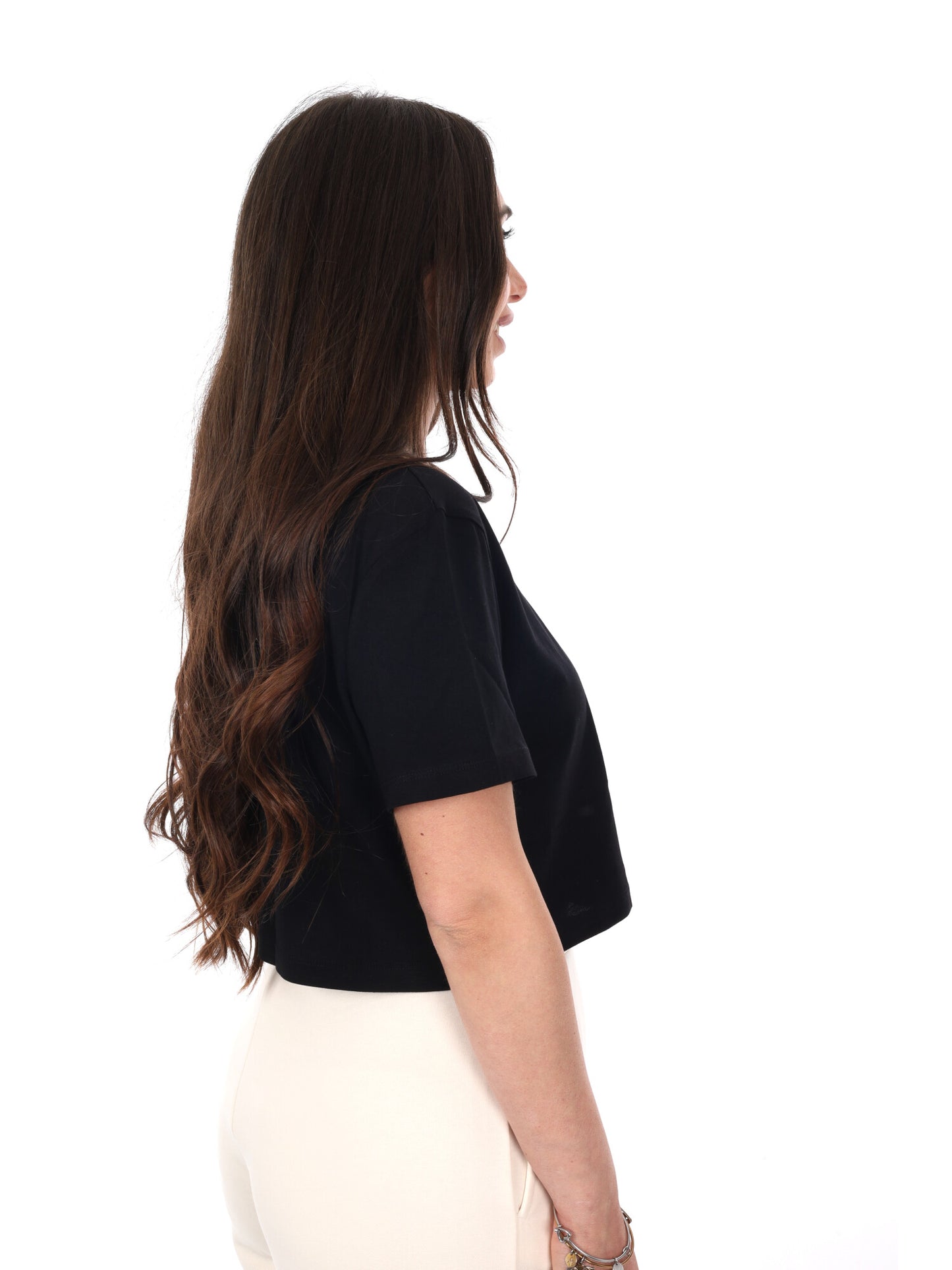 T-shirt Selene Guess da donna nera, maniche corte