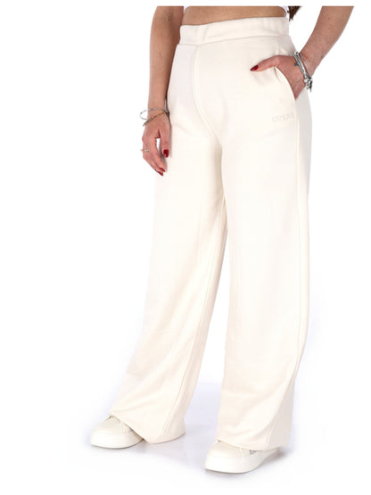 Guess Yayoi, pantaloni a gamba larga da donna crema