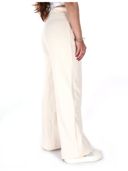Guess Yayoi, pantaloni a gamba larga da donna crema