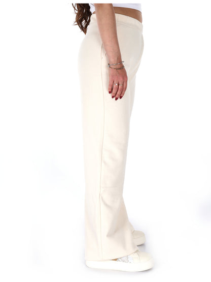 Guess Yayoi, pantaloni a gamba larga da donna crema