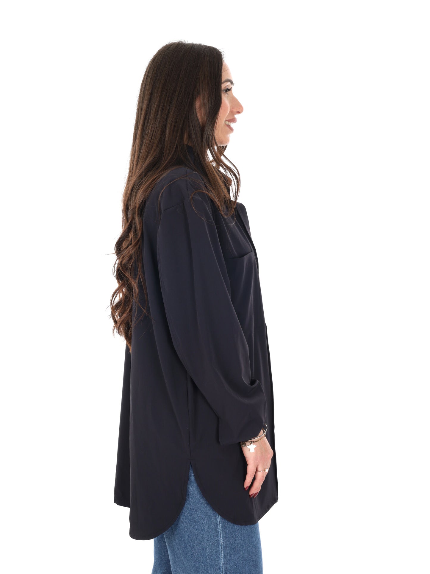 Guess Nat Shacket, camicia giacca donna nera