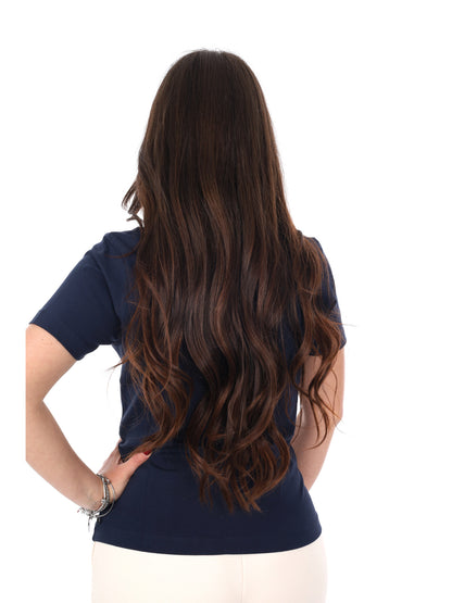 T-shirt donna Guess Beatriz in blu con logo sul petto