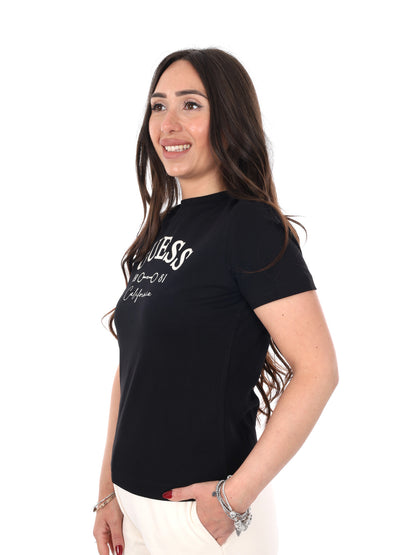 Guess Beatriz t-shirt girocollo a maniche corte da donna nera