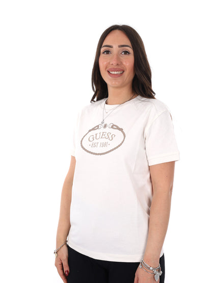 Guess Rosalba, t-shirt manica corta da donna grigia