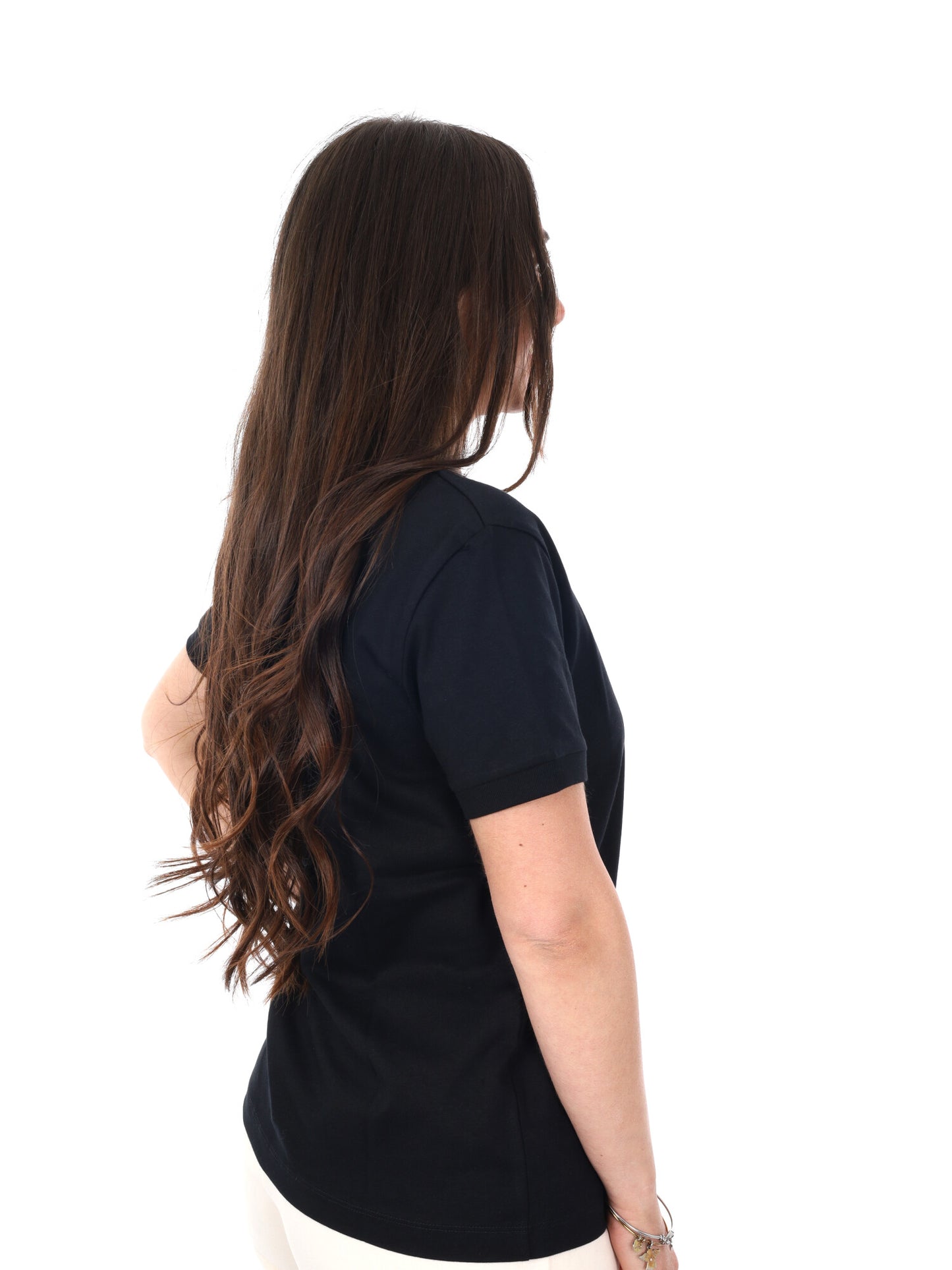Guess Rosalba, t-shirt nera da donna maniche corte