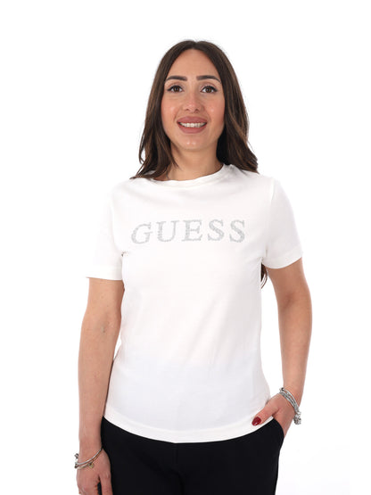 Guess Octavia, t-shirt maniche corte da donna panna