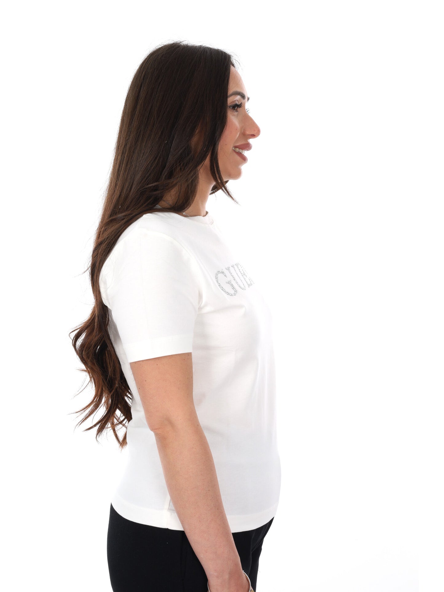 Guess Octavia, t-shirt maniche corte da donna panna