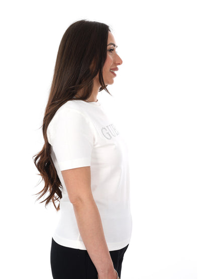 Guess Octavia, t-shirt maniche corte da donna panna