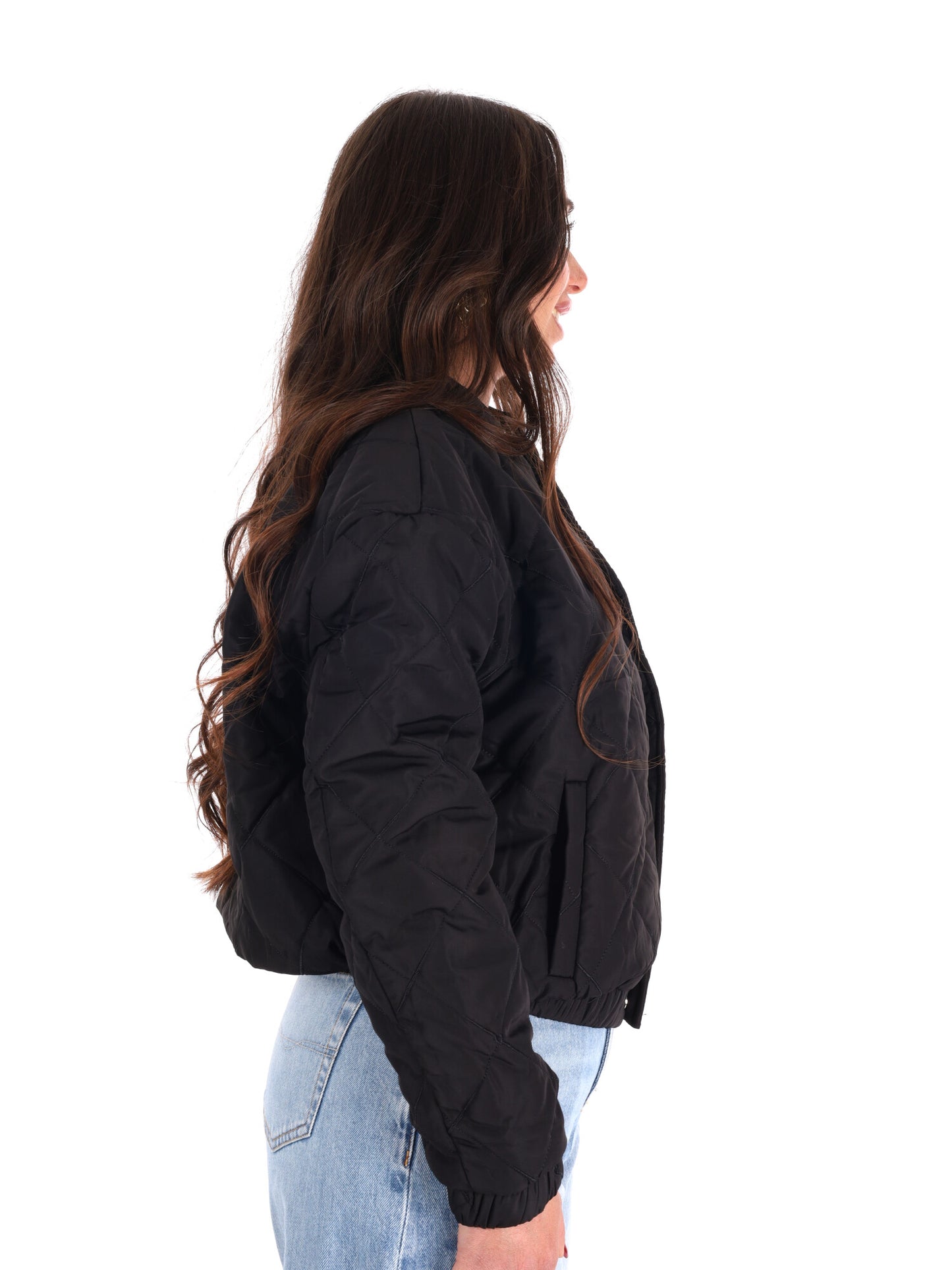 Guess Cecilia Puffer, giubbotto donna nero per la primavera