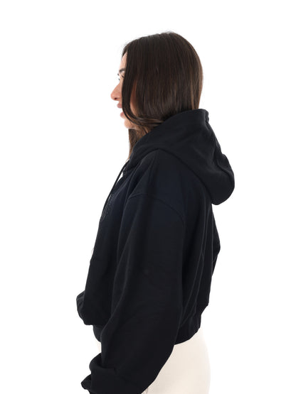 Guess Yayoi Hoodie, felpa nera con cappuccio da donna