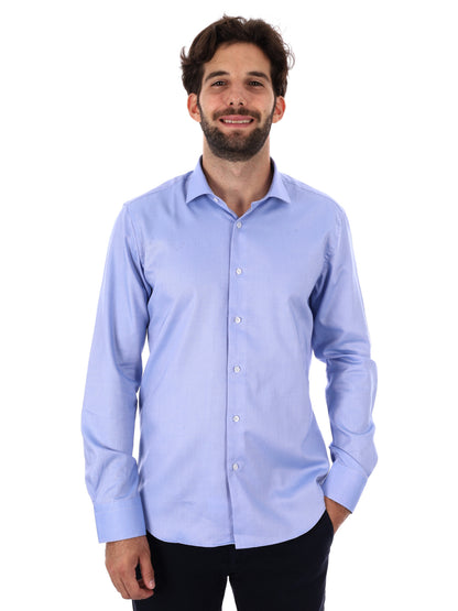 Fb camicia no stiro da uomo azzurro