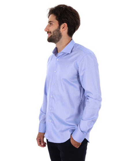 Fb camicia no stiro da uomo azzurro